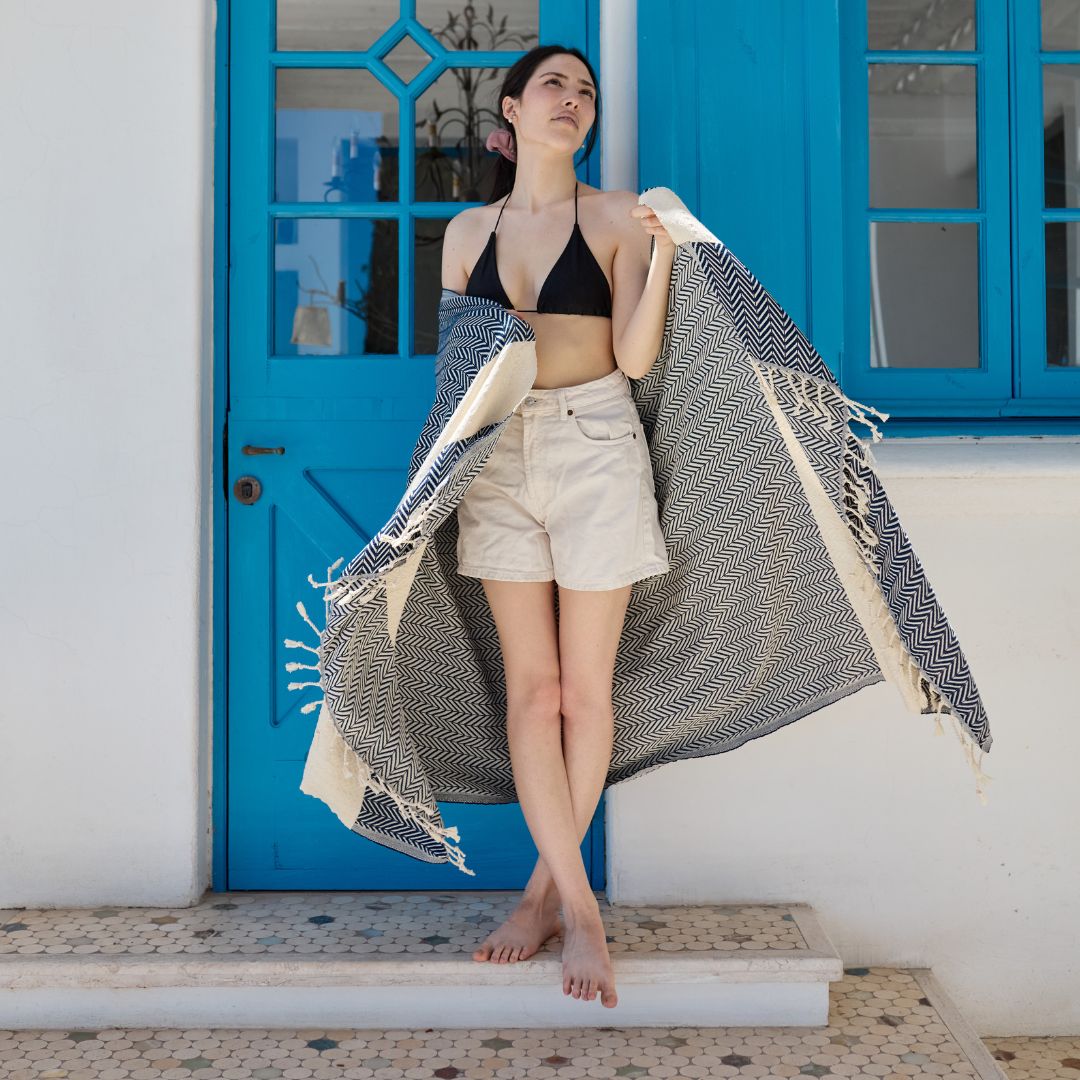 Efeso azul marino - individual